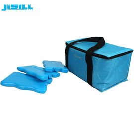 Emballages froids congelables réutilisables de gel de refroidisseur de vessie de glace portative bleue de sac