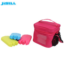 Mini sac de glace pour enfants pour le sac de déjeuner, sac rouge gel congelé 12 * 7,8 * 2 cm Taille pour la nourriture congelée
